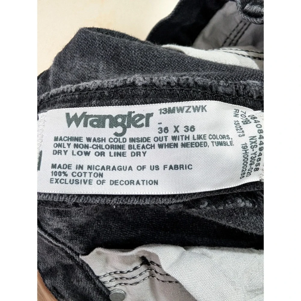 Wrangler Cowboy Cut Original Fit Jeans Mens 36x36 Black‎ Denim